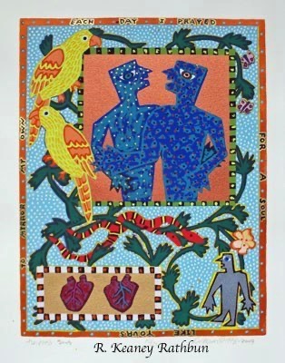 Twinned Souls
23" x 19" framed
$495 Twinned Souls
23" x 19" framed
$495